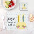 Personalised Personalised Kid's Bunny Rabbit Placemat Set