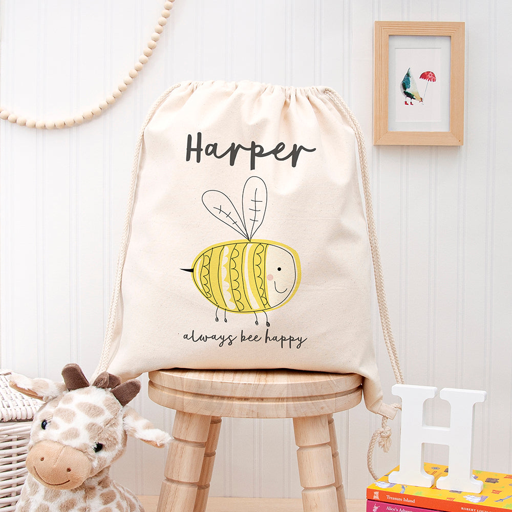 Personalised Personalised Kid's Buzzing Bee Nursery Bag