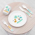 Personalised Personalised Kids Cute Dinosaur Plastic Dining Set