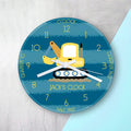 Personalised Personalised Kids Digger Glass Clock