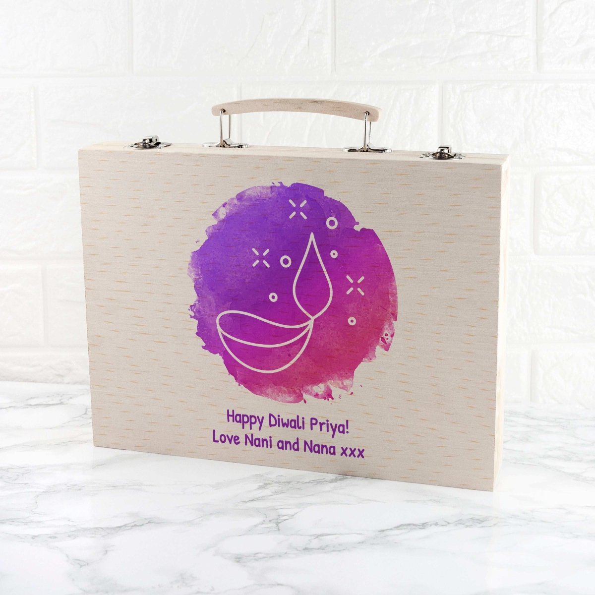 Personalised Kid's Diwali Diya Lamp Colouring In Set