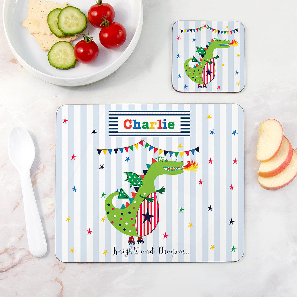 Personalised Personalised Kid's Dragon Placemat Set