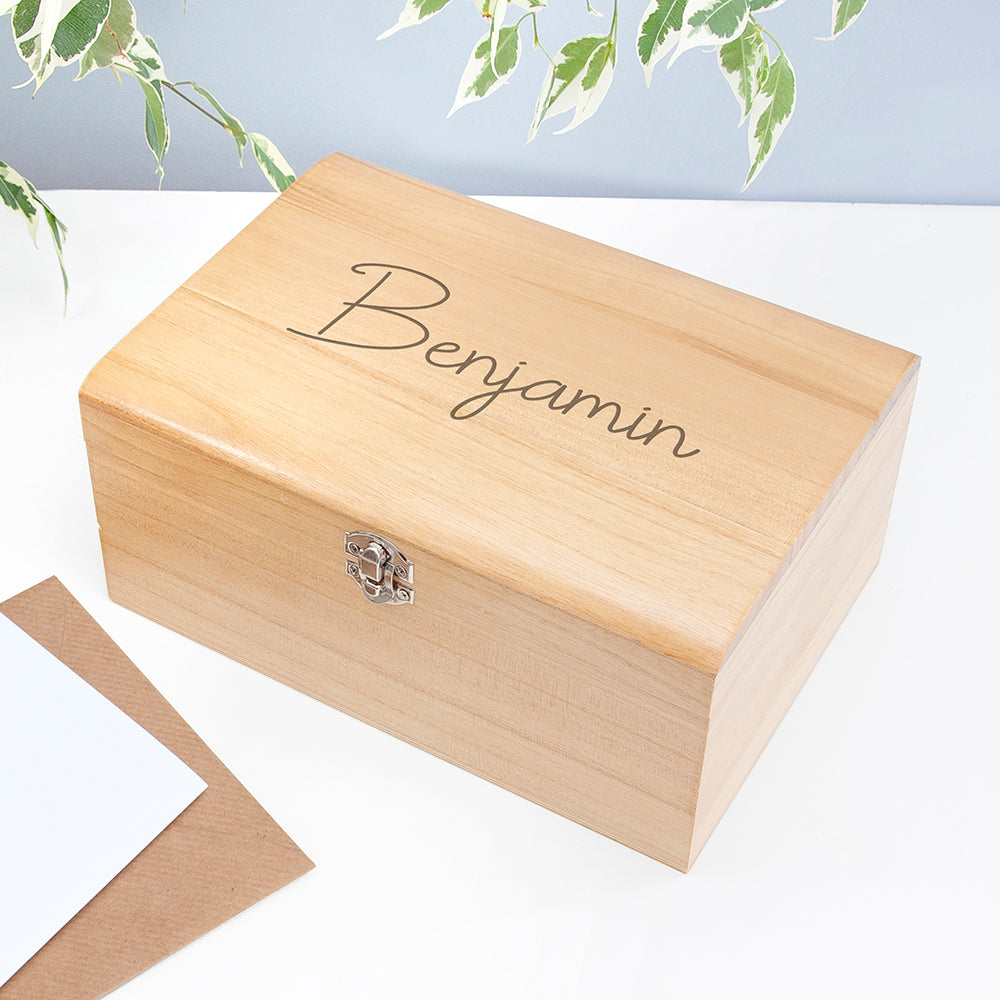 Personalised Kids Engraved Keepsake Chest