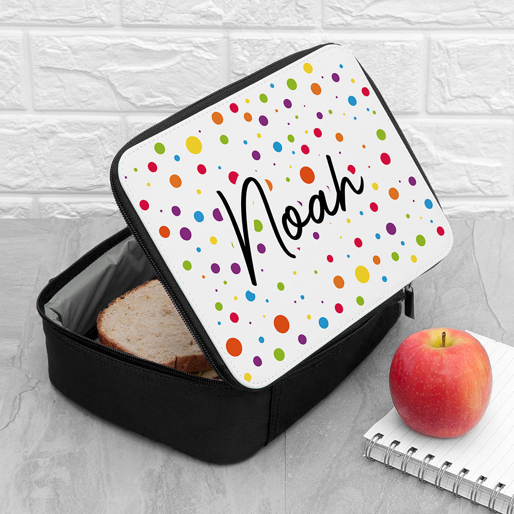 Personalised Personalised Kids Insulated Lunch Bag - Black