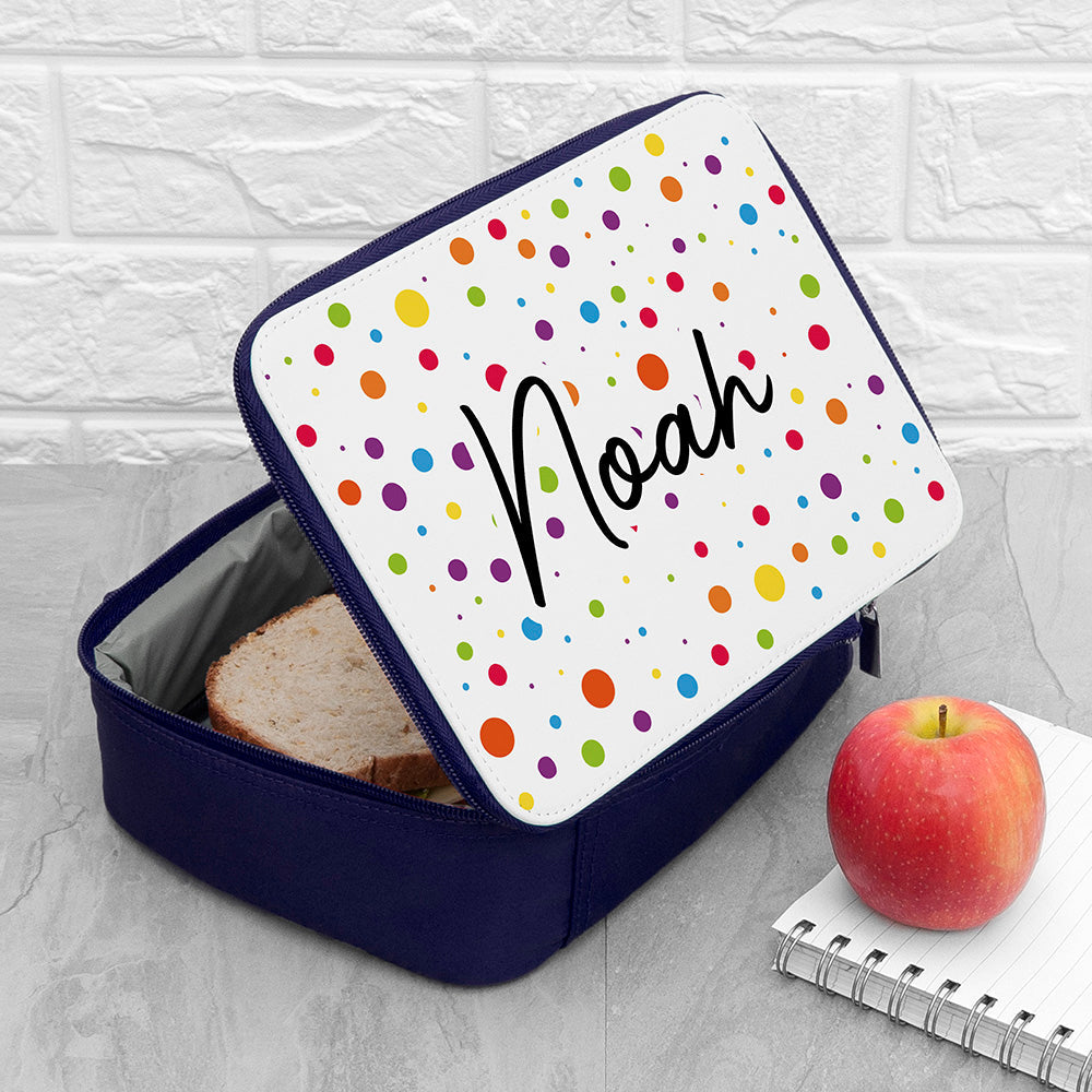 Personalised Personalised Kids Insulated Lunch Bag - Navy
