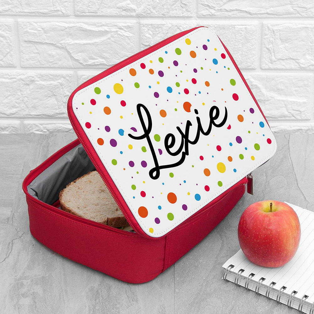 Personalised Personalised Kids Insulated Lunch Bag - Red
