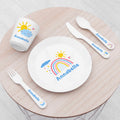 Personalised Personalised Kids Pastel Sky Plastic Dining Set
