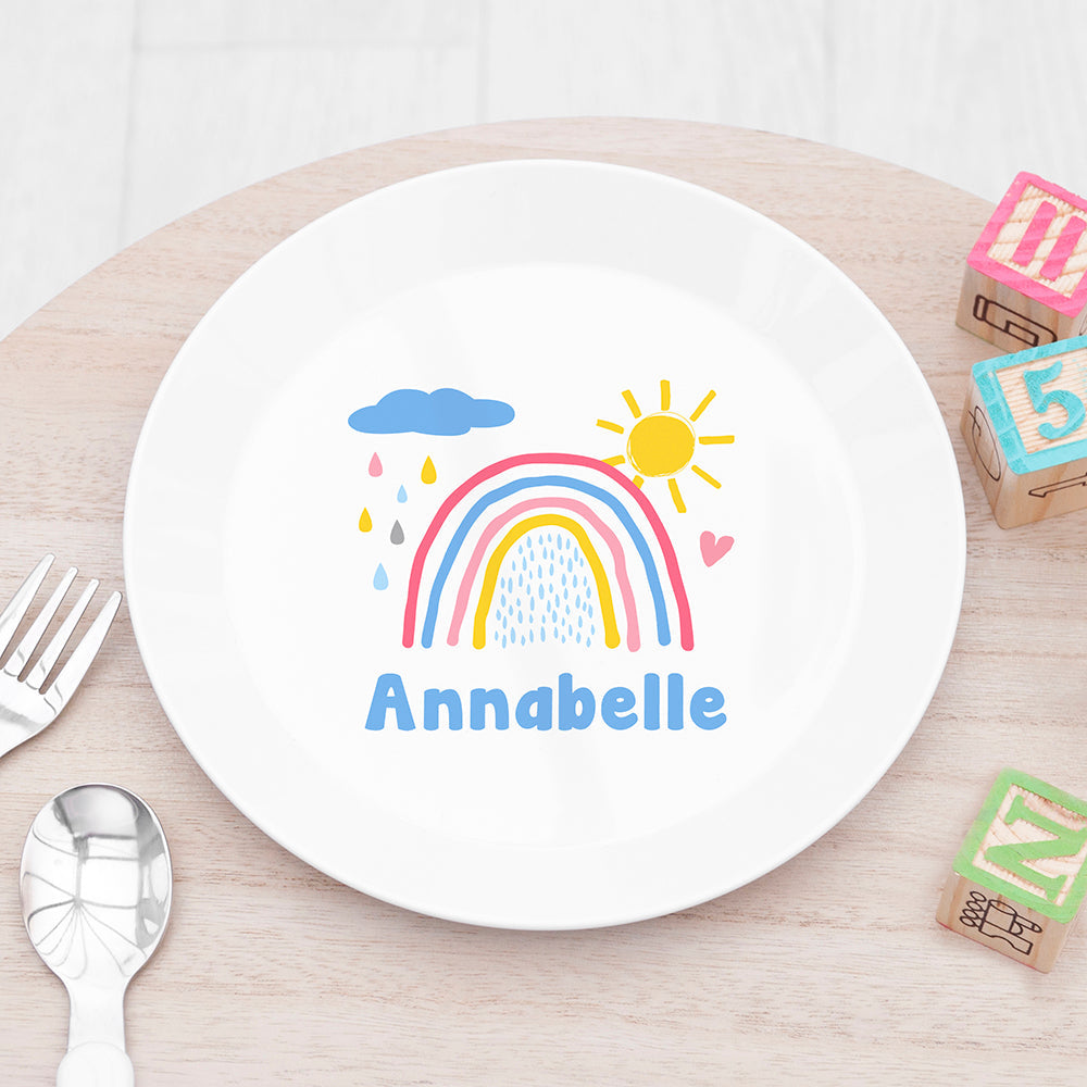 Personalised Personalised Kids Pastel Sky Plastic Plate