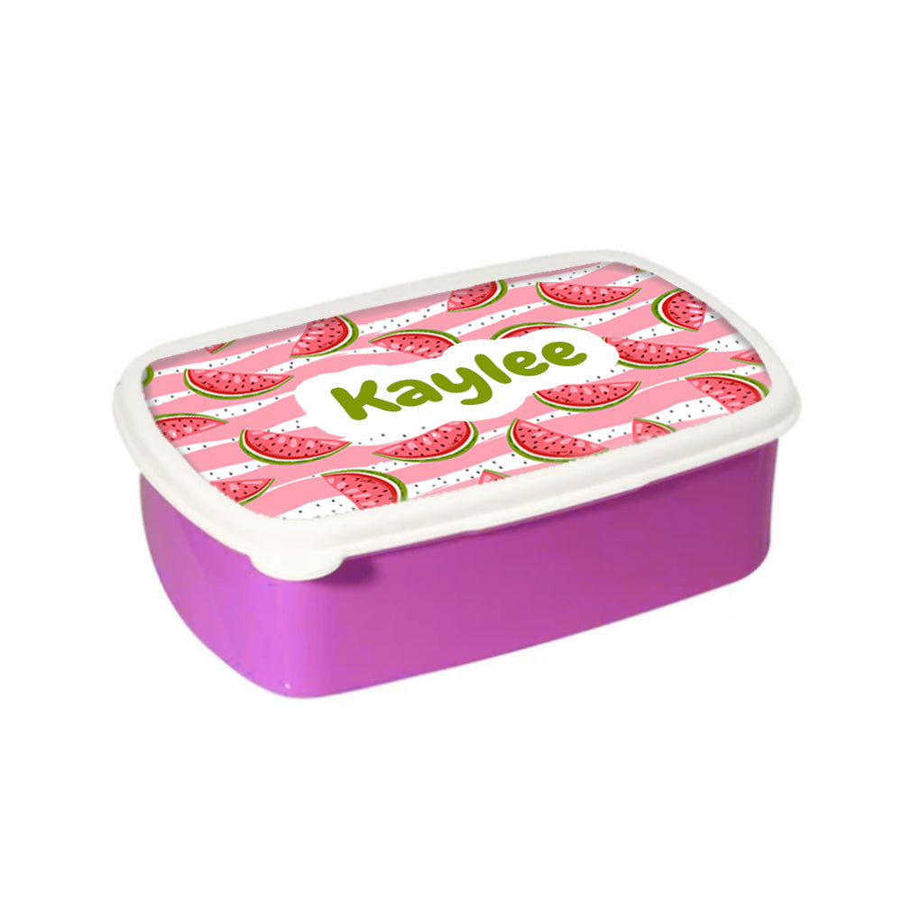 Personalised Personalised Kids Pink Lunch Box