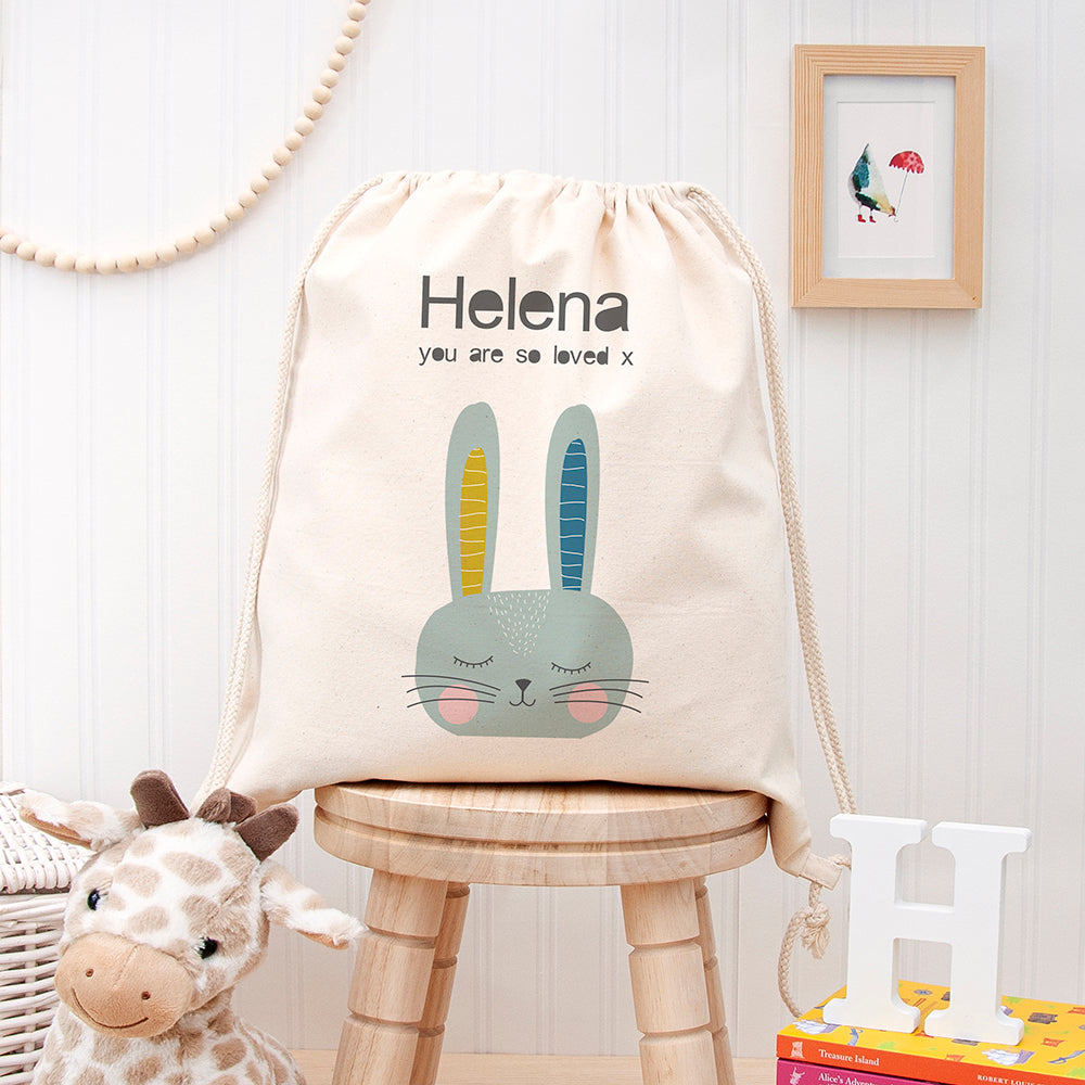 Personalised Personalised Kid's Rabbit PE Kit Bag