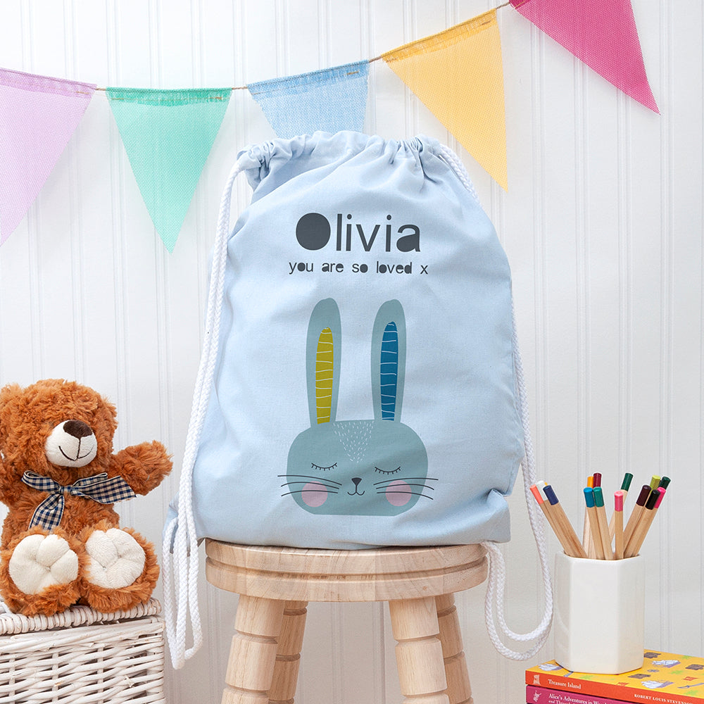 Personalised Personalised Kid's Rabbit PE Kit Bag