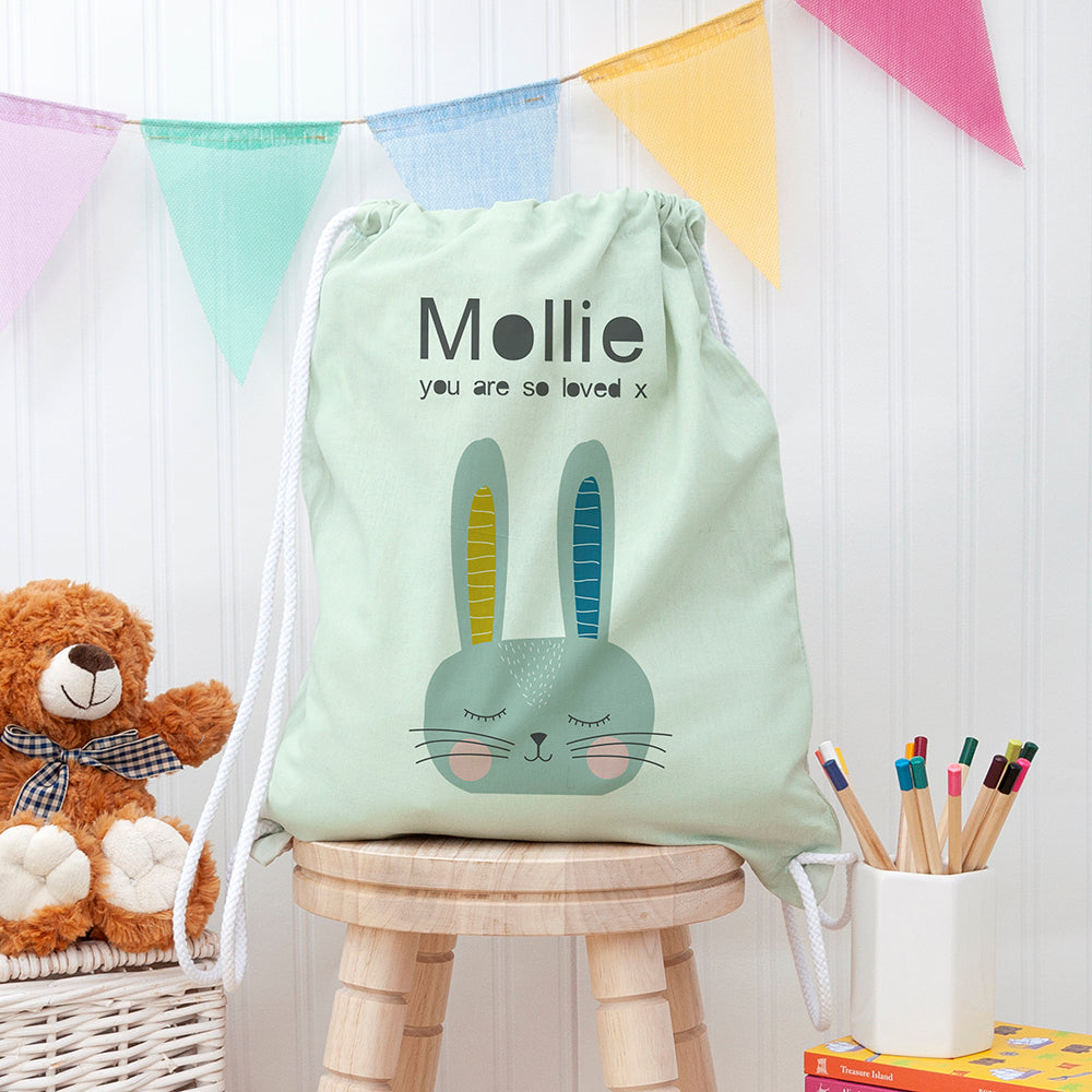 Personalised Personalised Kid's Rabbit PE Kit Bag