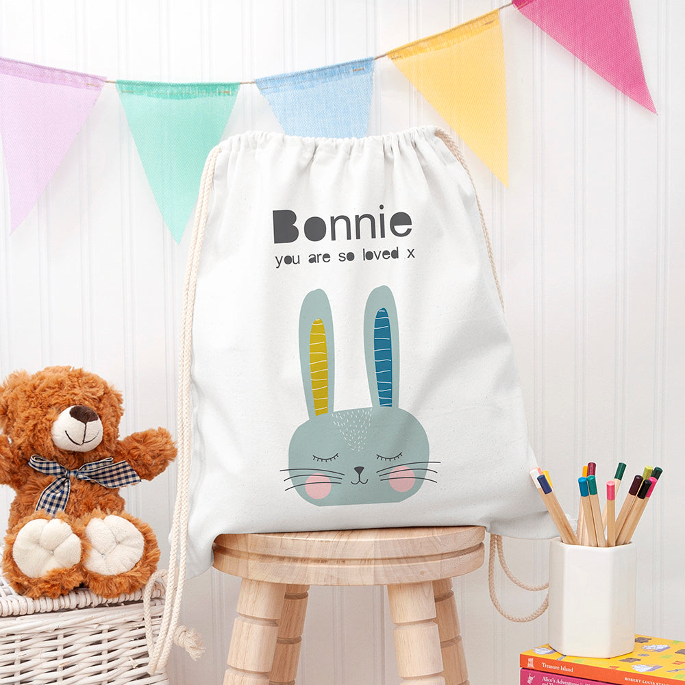 Personalised Personalised Kid's Rabbit PE Kit Bag