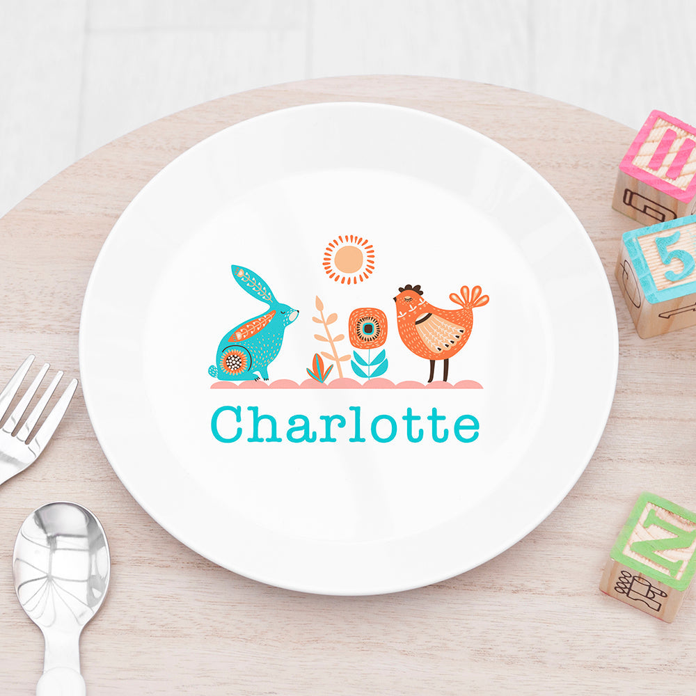 Personalised Personalised Kids Scandi Summer Plastic Plate