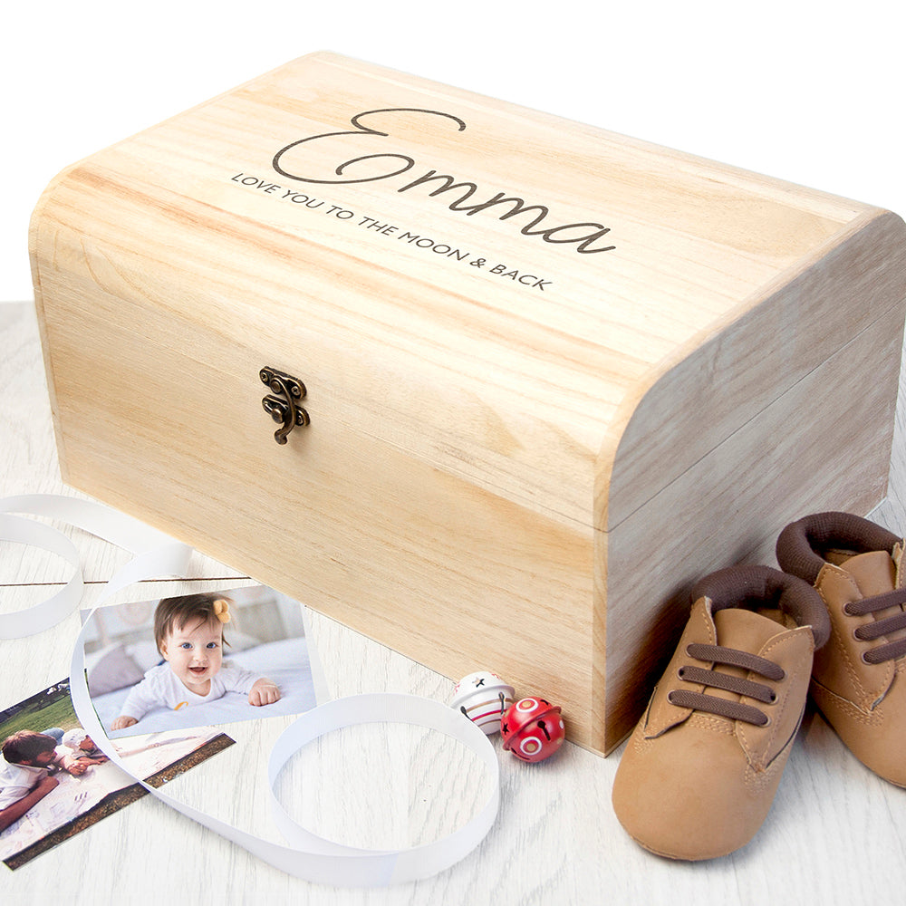 Personalised Personalised Kids Special Message Keepsake Wooden Chest