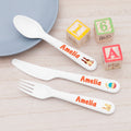 Personalised Personalised Kids Spring Bunny Cutlery Set - Plastic