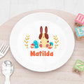 Personalised Personalised Kids Spring Bunny Plastic Plate