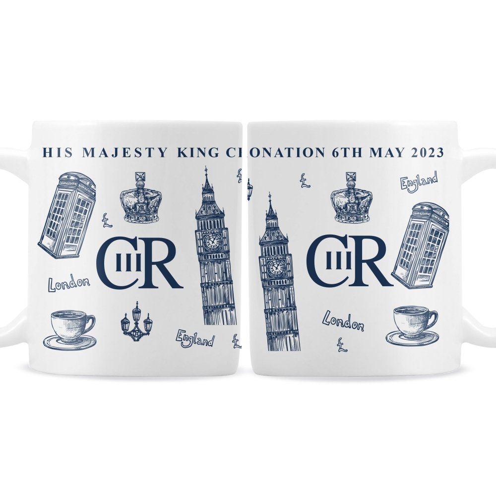 Personalised King Charles Iii British Icons Coronation Commemorative Mug