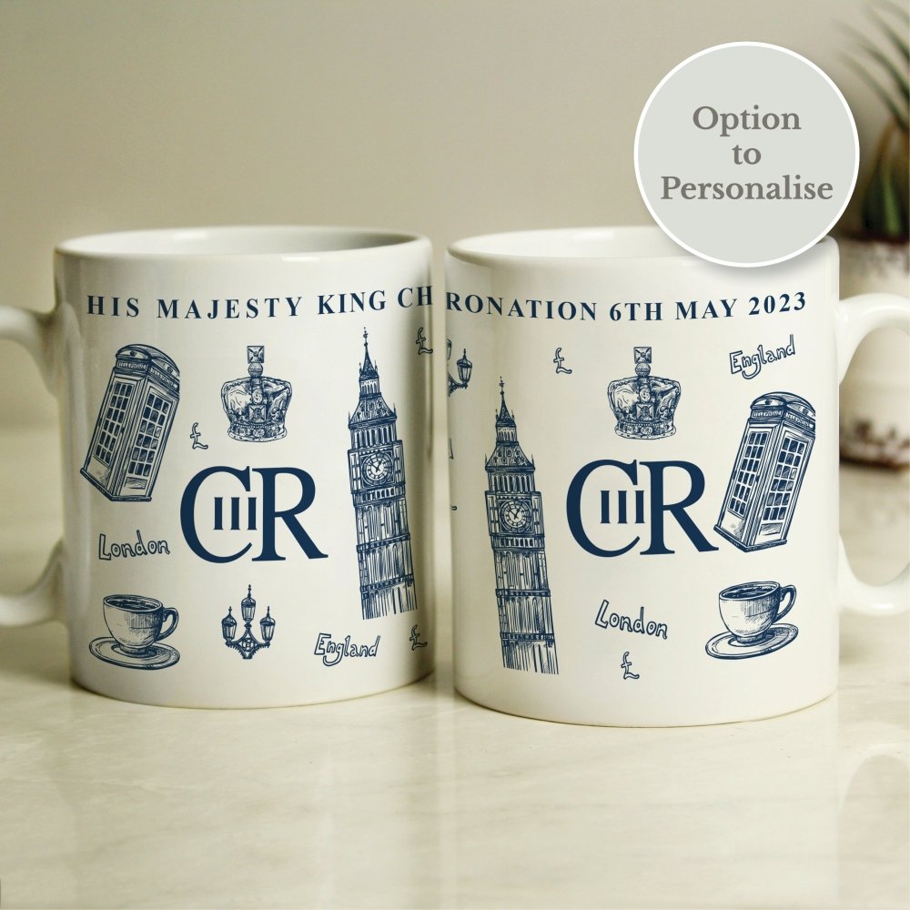 Personalised King Charles Iii British Icons Coronation Commemorative Mug