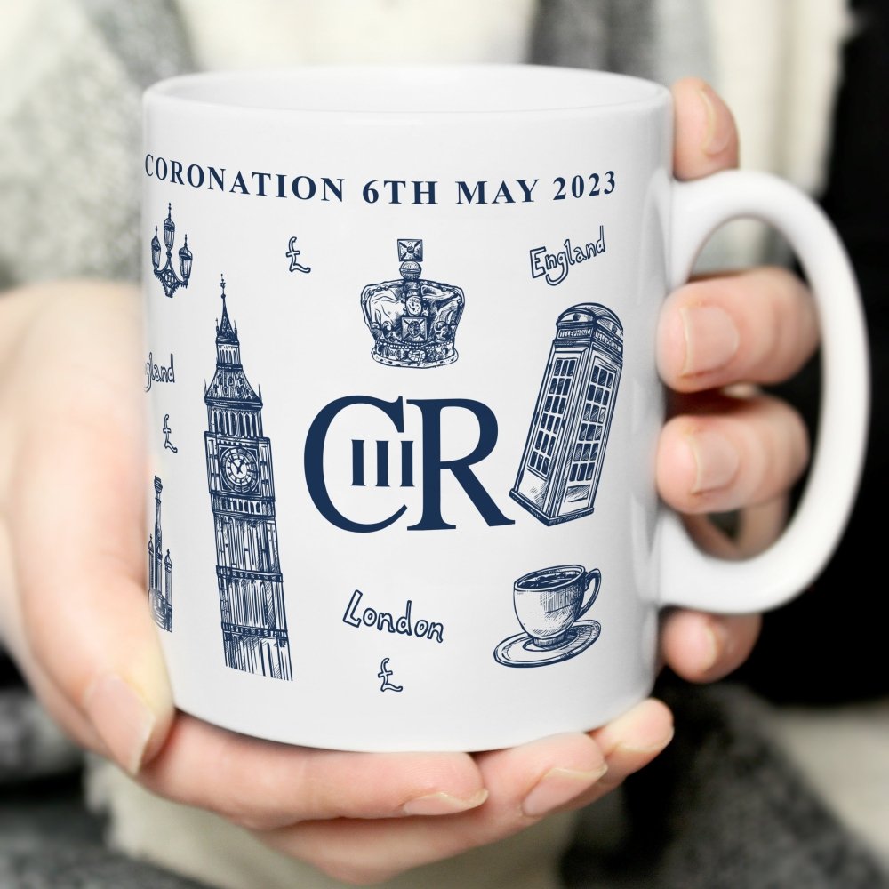 Personalised King Charles Iii British Icons Coronation Commemorative Mug