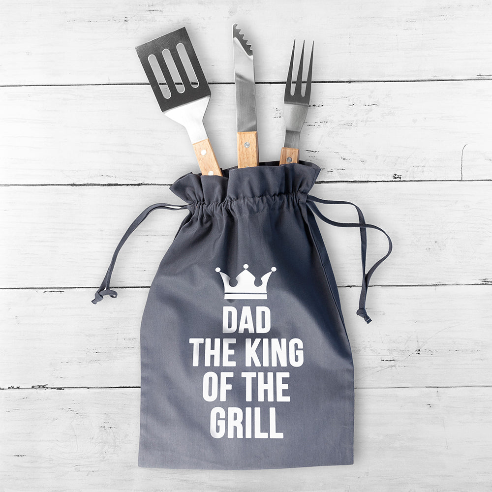 Personalised King Of The Grill Bbq Tools Set