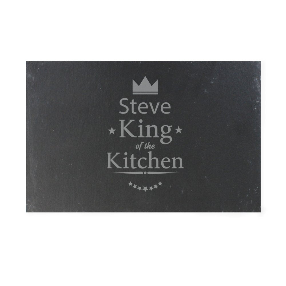 Personalised King Of The Kitchen Slate Placemat