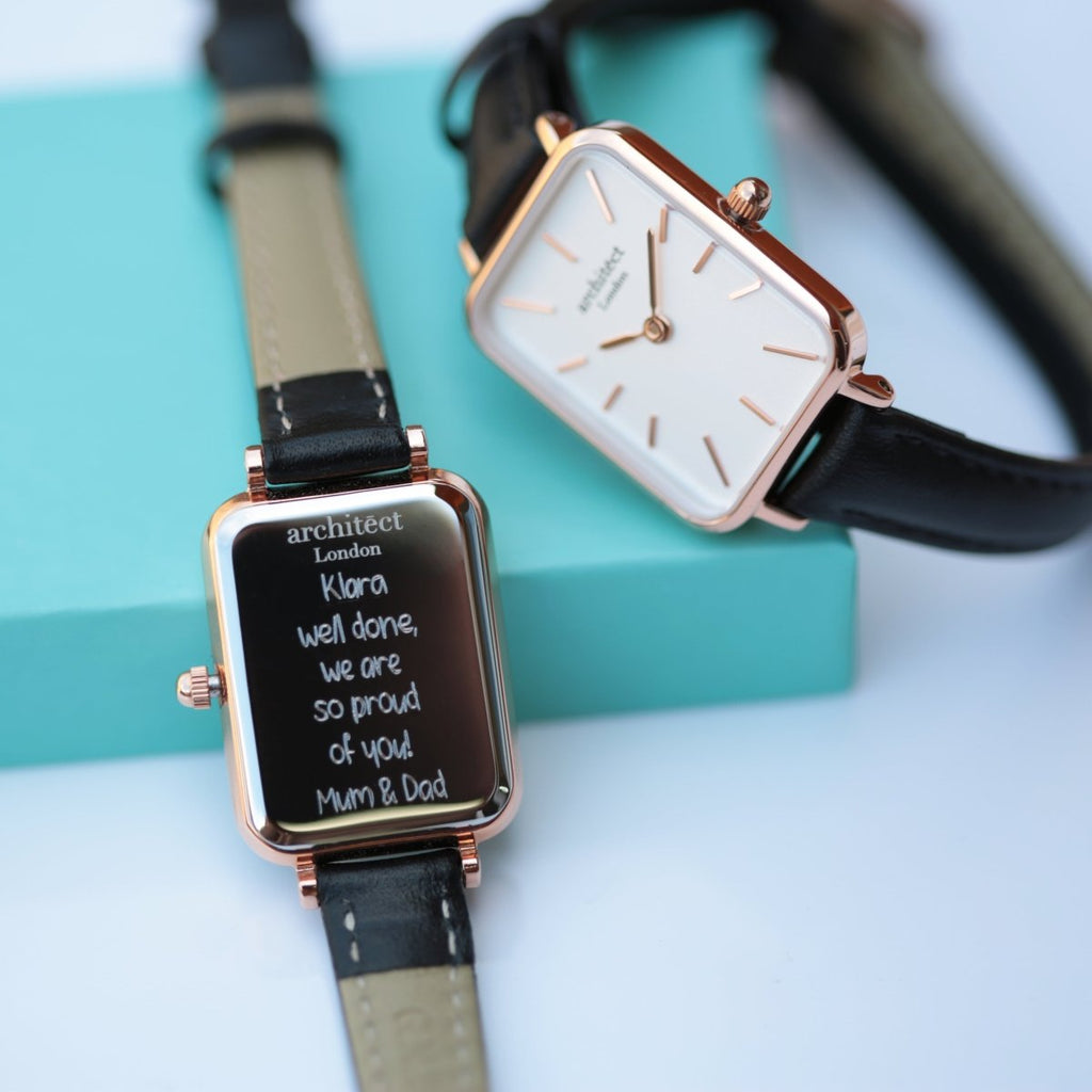 Personalised Ladies Architect Lille Brilliant White Watch - Handwriting Engraved