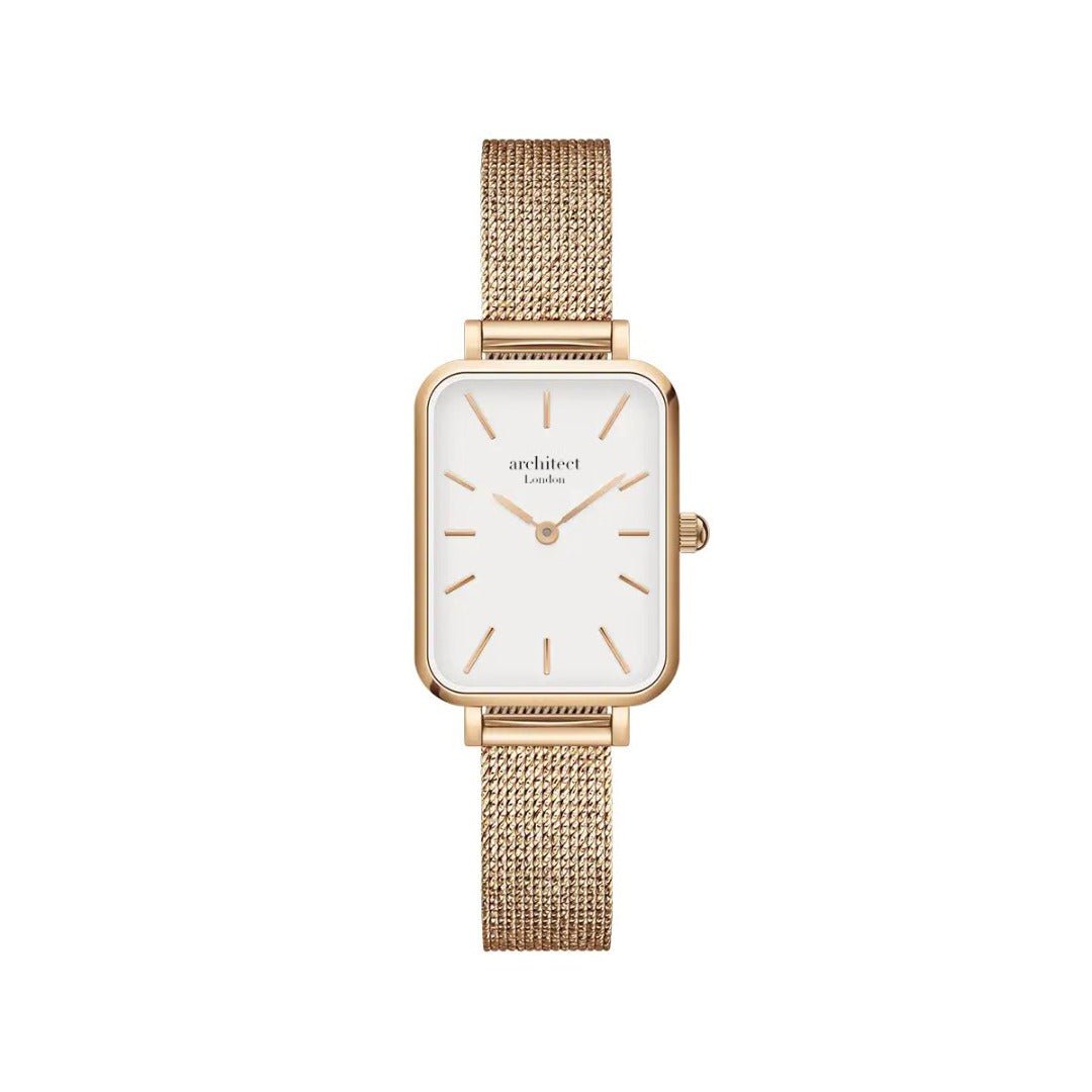 Personalised Ladies Architect Lille Rose Gold Watch - Modern Font Engraved