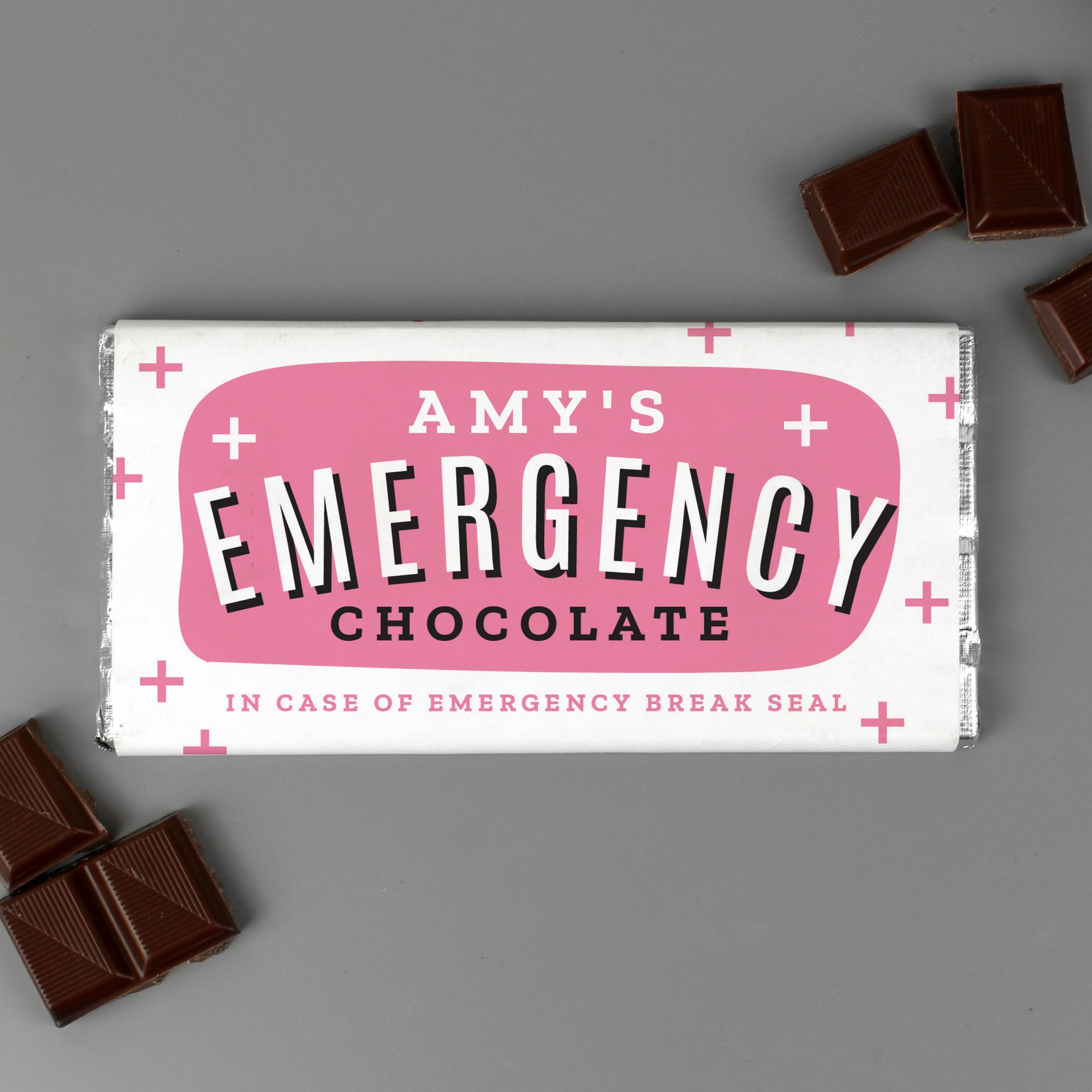 Personalised Ladies Emergency Milk Chocolate Bar