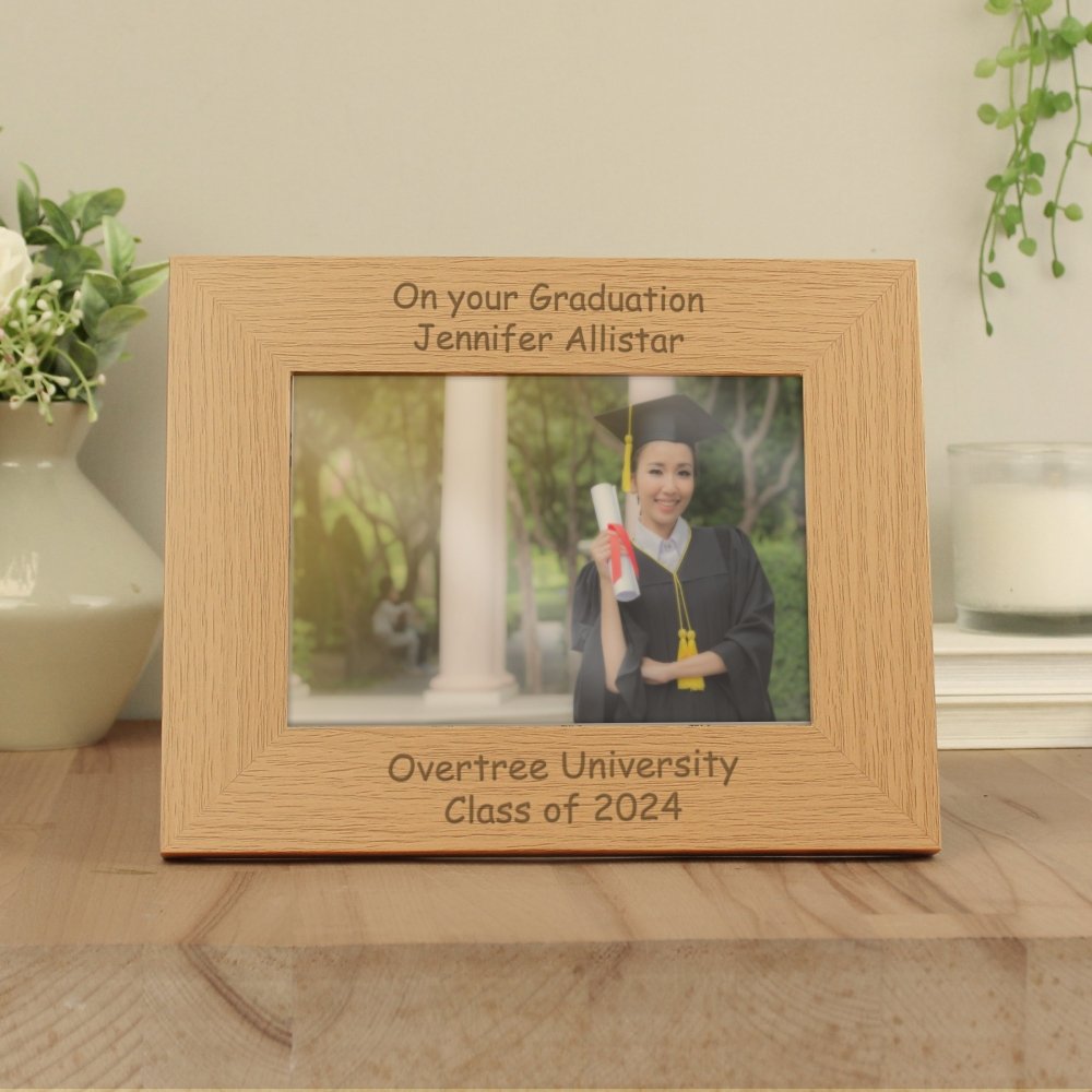 Personalised Landscape 5x7 Inch Landscape Wooden Photo Frame