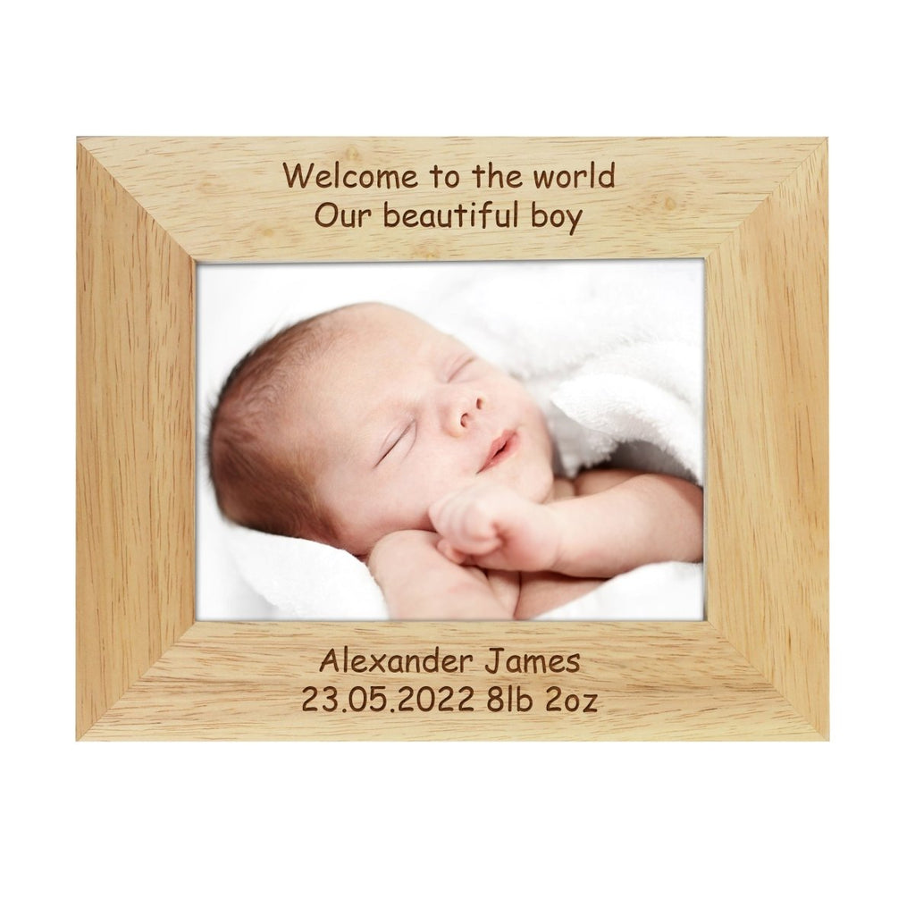 Personalised Landscape 7x5 Inch Landscape Wooden Photo Frame