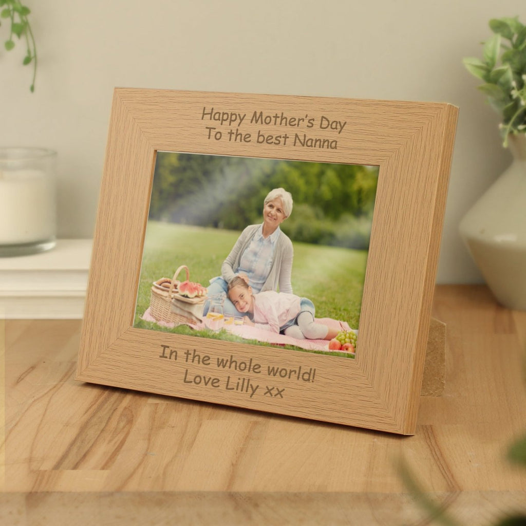 Personalised Landscape 7x5 Inch Landscape Wooden Photo Frame