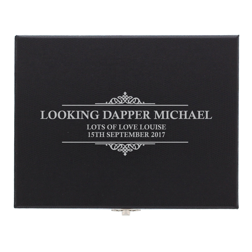 Personalised Large Cufflink Compartment Box