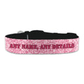 Personalised Large Dog Collar with Pink Camo Background, Personalise with Any Name or Details