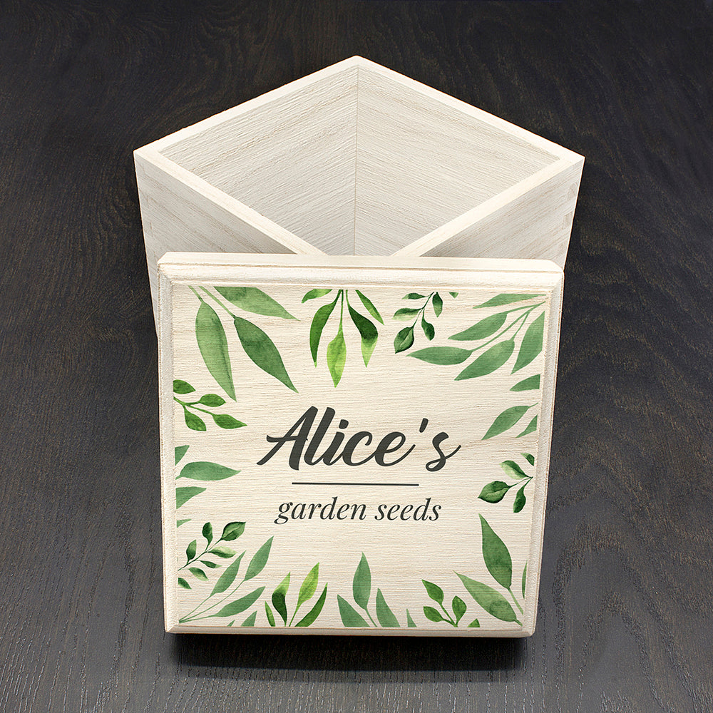 Personalised Personalised Leafy Green Seeds Box