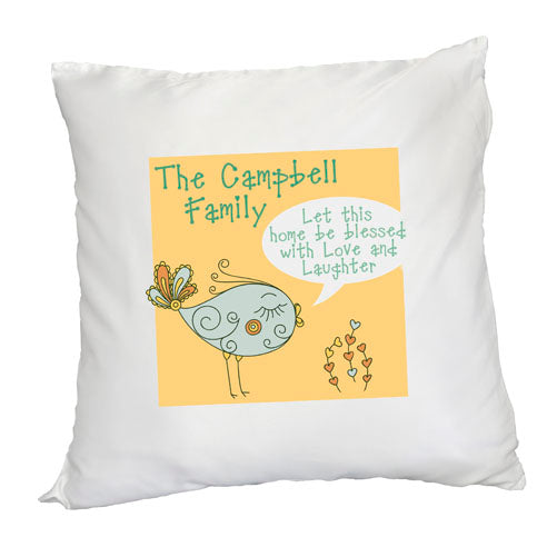 Personalised Let This Home Be Blessed - Square Cushion Cover
