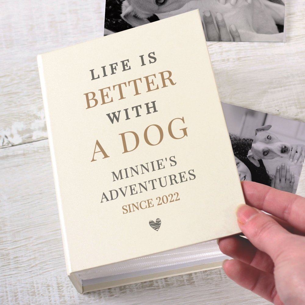 Personalised Life Is Better With 6x4 Inch Photo Album With Sleeves