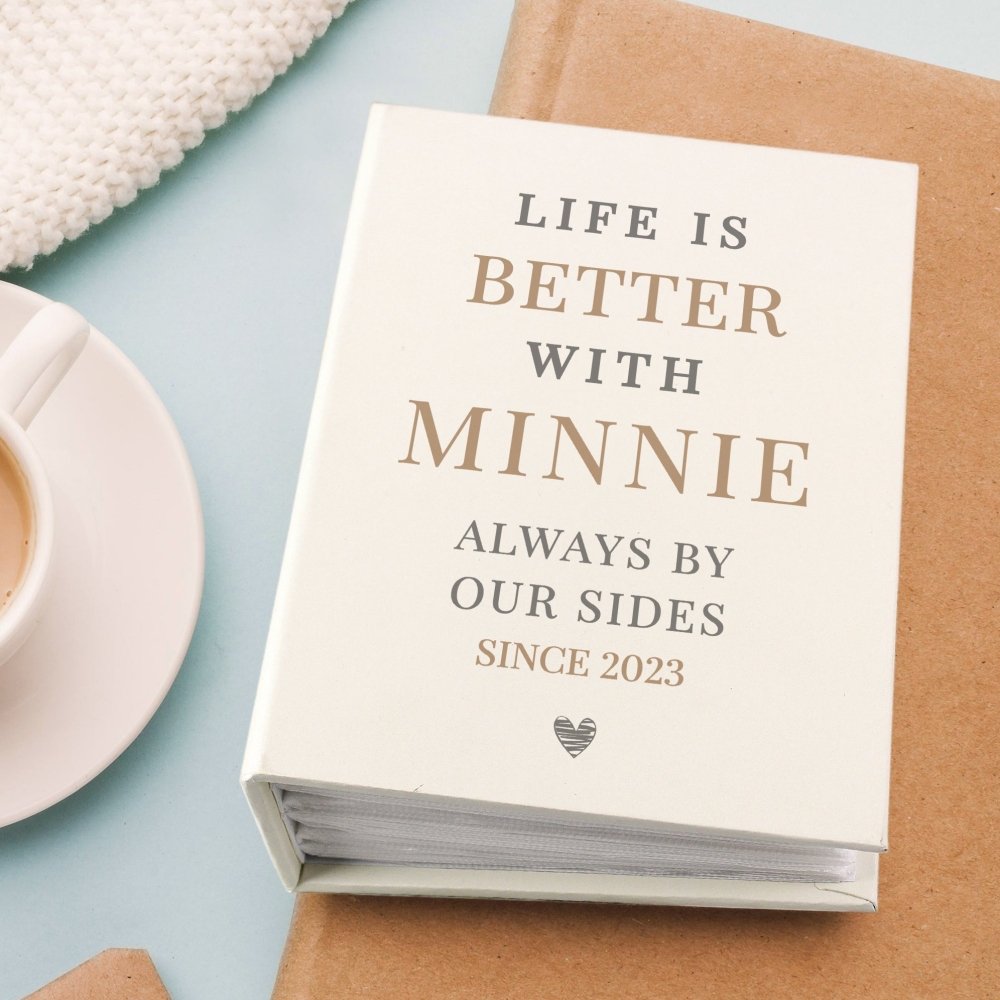 Personalised Life Is Better With 6x4 Inch Photo Album With Sleeves
