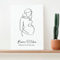 Personalised Personalised Line Art Mum to Be Print
