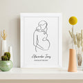 Personalised Personalised Line Art Mum to Be Print