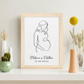 Personalised Personalised Line Art Mum to Be Print