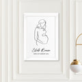 Personalised Personalised Line Art Mum to Be Print