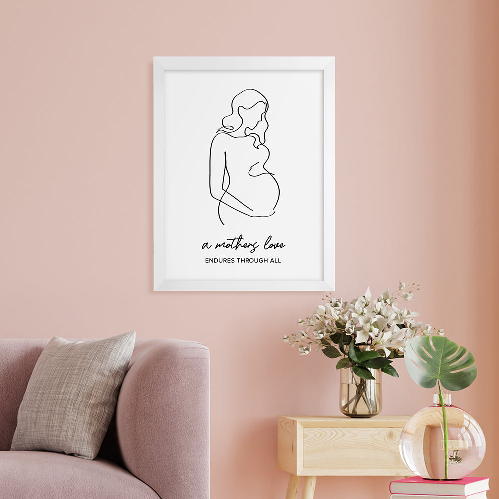 Personalised Personalised Line Art Mum to Be Print