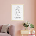 Personalised Personalised Line Art Mum to Be Print