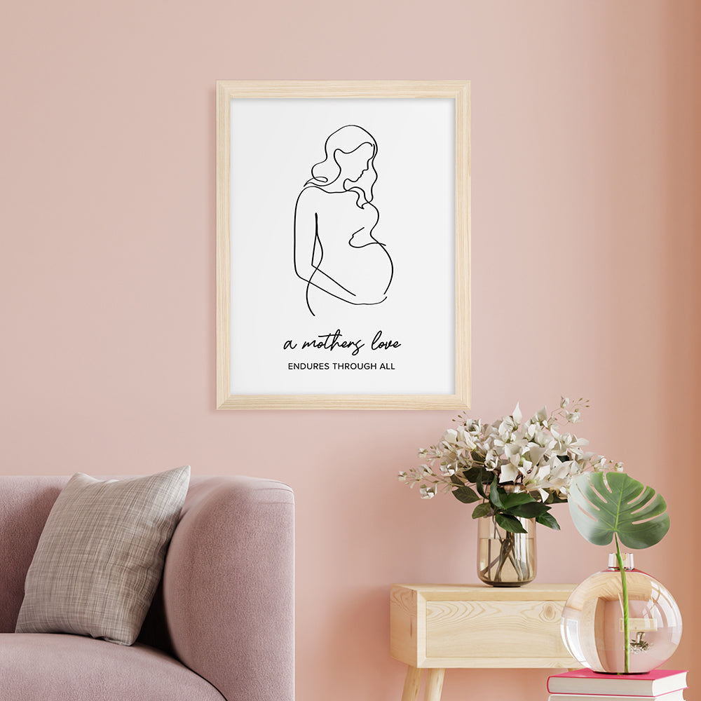Personalised Personalised Line Art Mum to Be Print