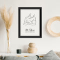 Personalised Personalised Line Art New Mum and Baby Feeding Print