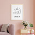 Personalised Personalised Line Art New Mum and Baby Feeding Print
