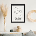 Personalised Personalised Line Art Relaxed Baby Print