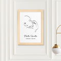 Personalised Personalised Line Art Relaxed Baby Print