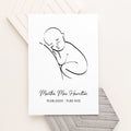 Personalised Personalised Line Art Resting Baby Print
